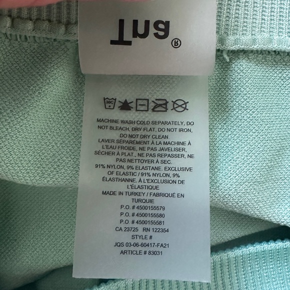 MINTY GREEN TNA BIKER SHORTS - Picture 3 of 6